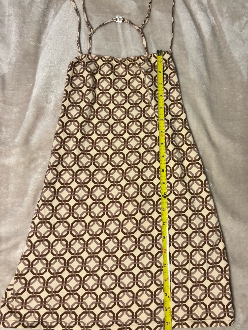 MOTEL Brown Geometric Backless Dress - Women